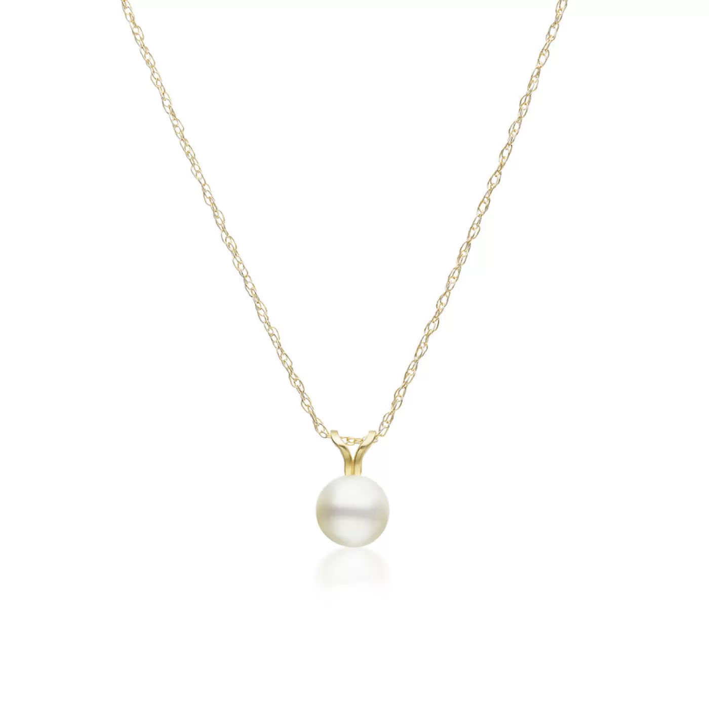 KBH Jewels Akoya Pearl Necklace 14K Yellow Gold Clearance