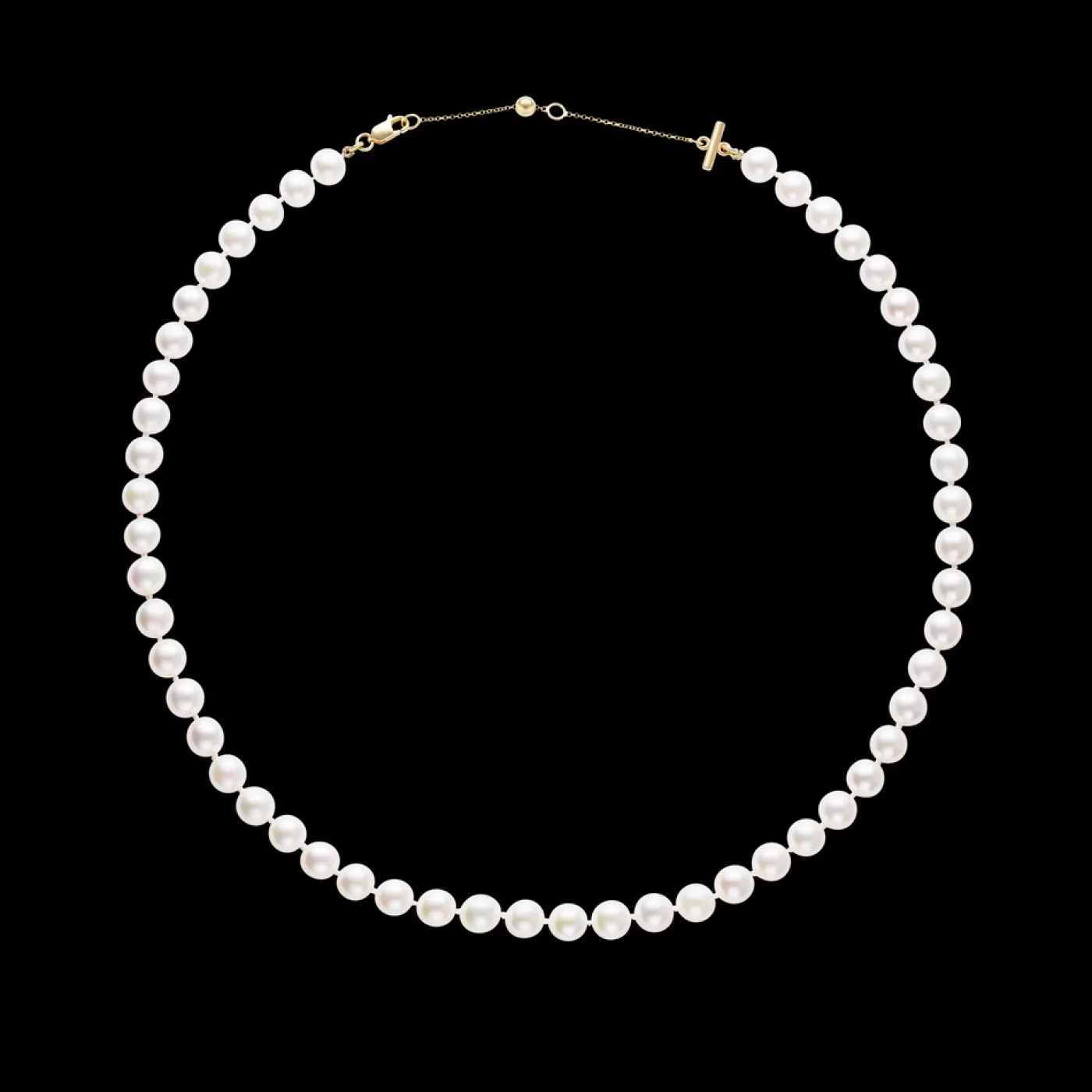 KBH Jewels Akoya Pearl Strand Necklace 14K Yellow Gold Online