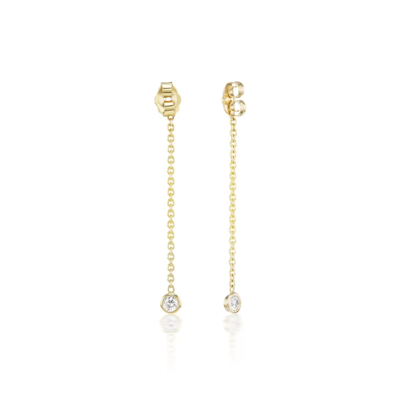 KBH Jewels Bezel Diamond Chain Drop Earring Jacket Cheap