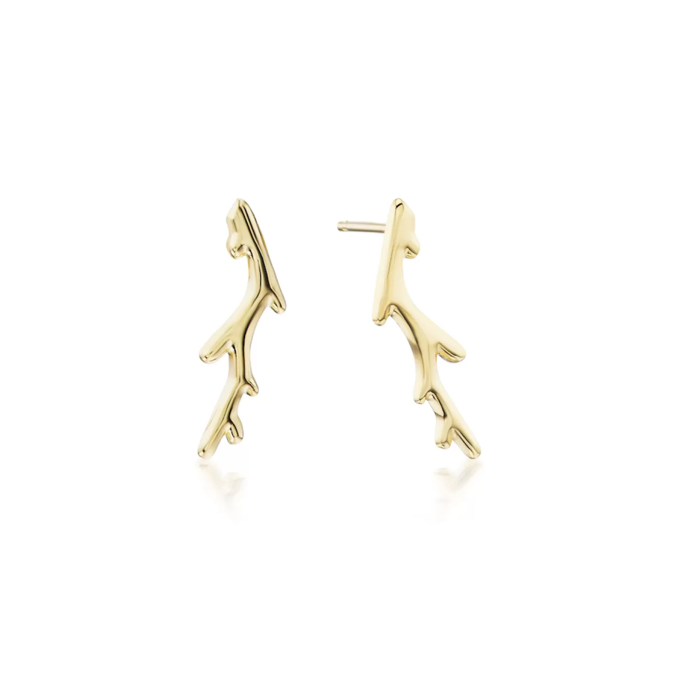 KBH Jewels Branch Climber Earrings Yellow Gold Online