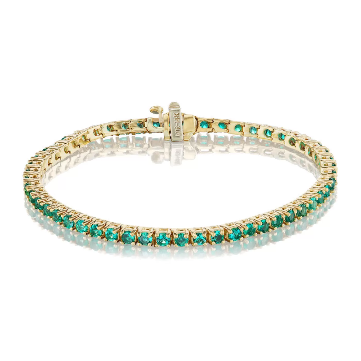 KBH Jewels Classic Emerald Tennis Line Bracelet Store