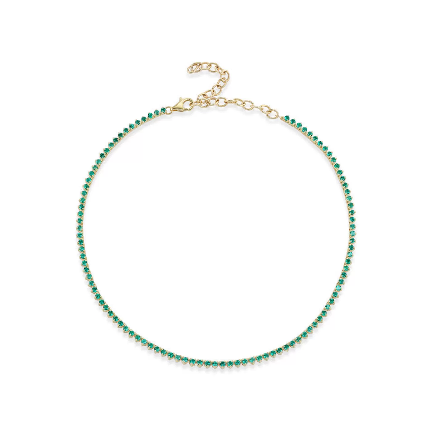 KBH Jewels Classic Emerald Tennis Necklace Shop