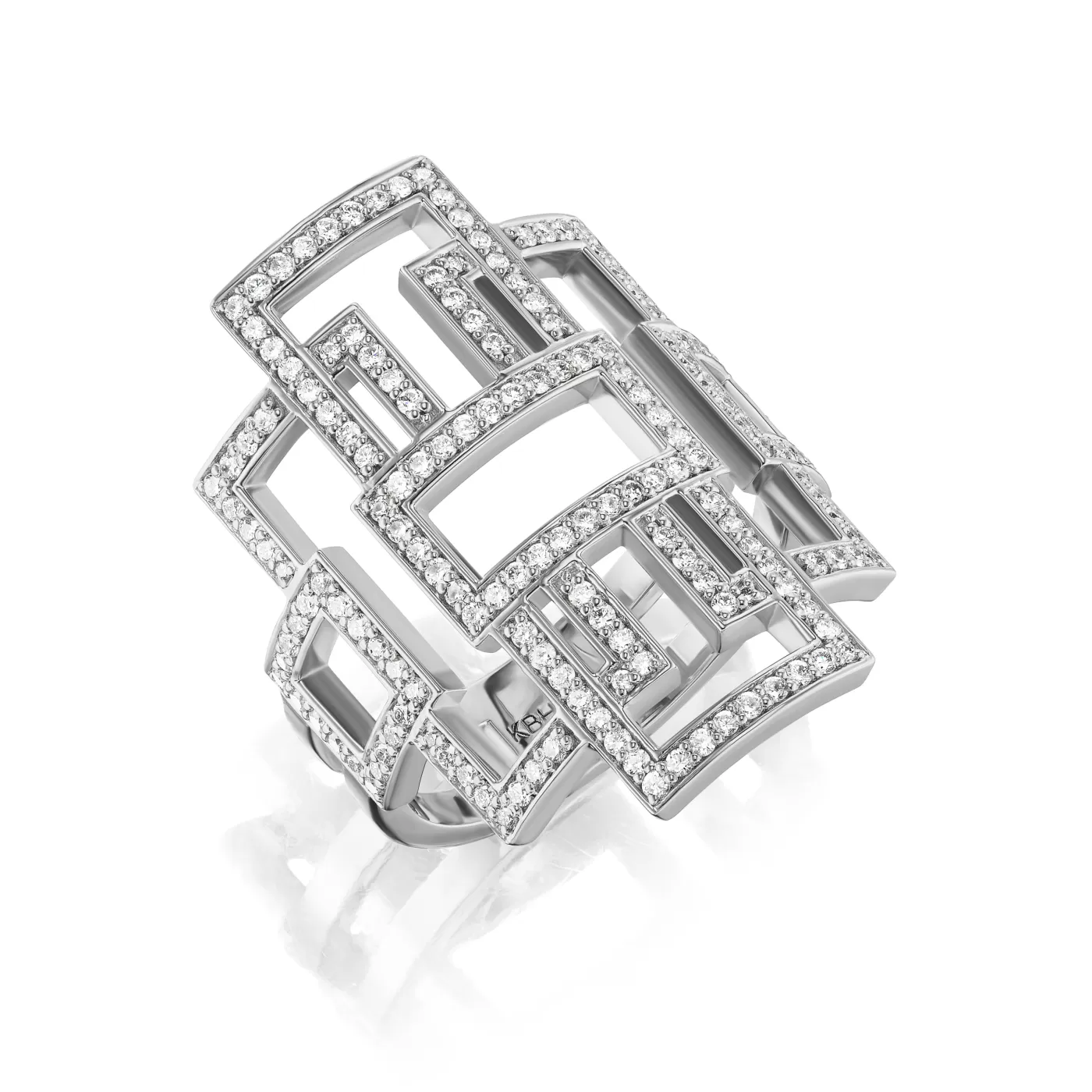 KBH Jewels Deco Diamond Greca Ring Cheap