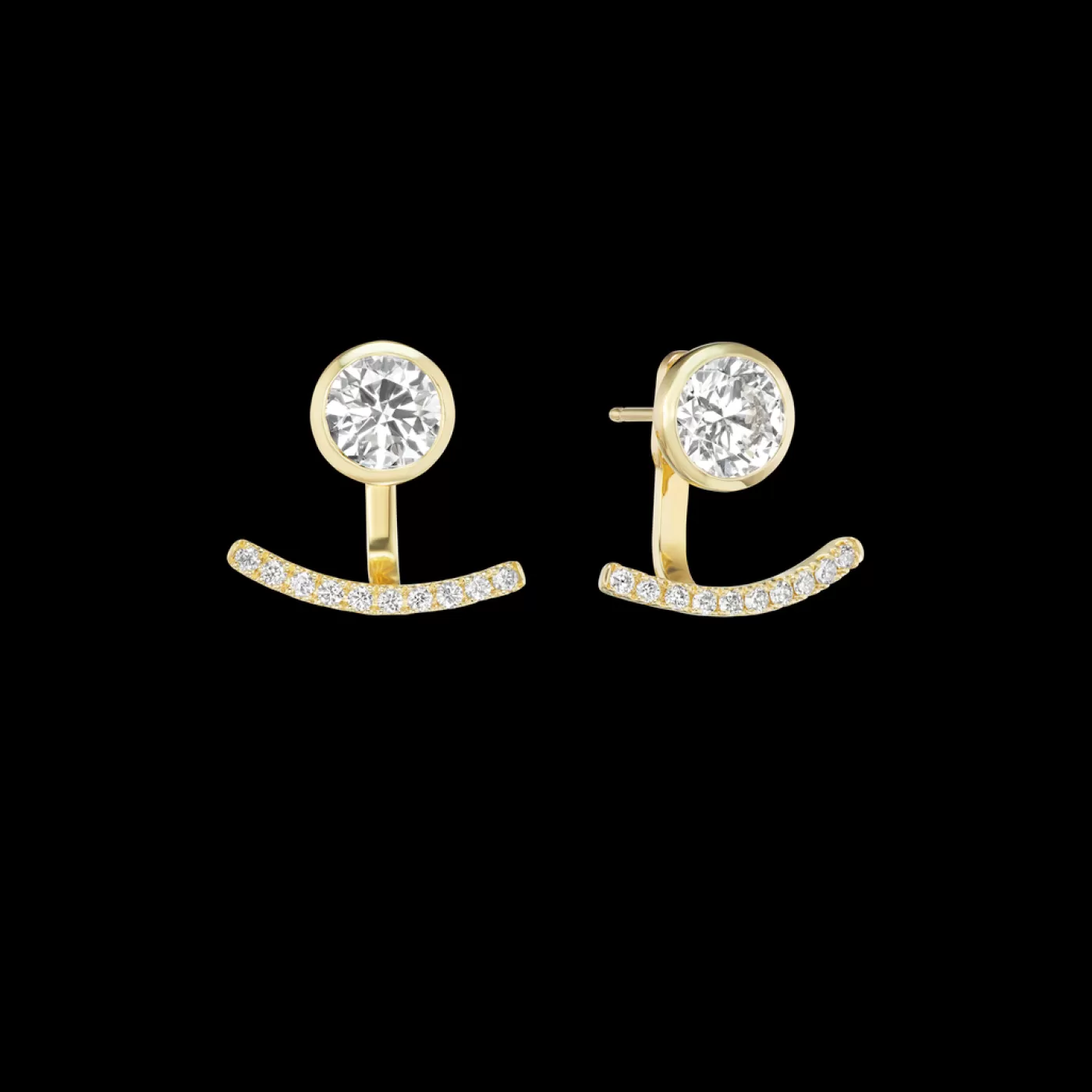 KBH Jewels Diamond Curved Bar Earring Jackets Shop