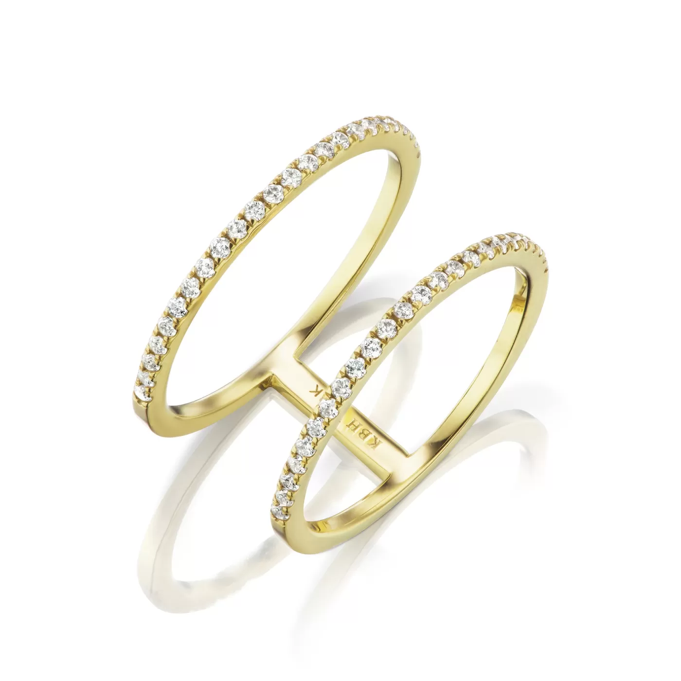 KBH Jewels Diamond Double Stack Ring Fashion