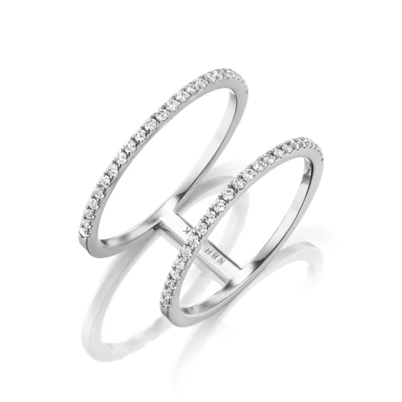 KBH Jewels Diamond Double Stack Ring Fashion