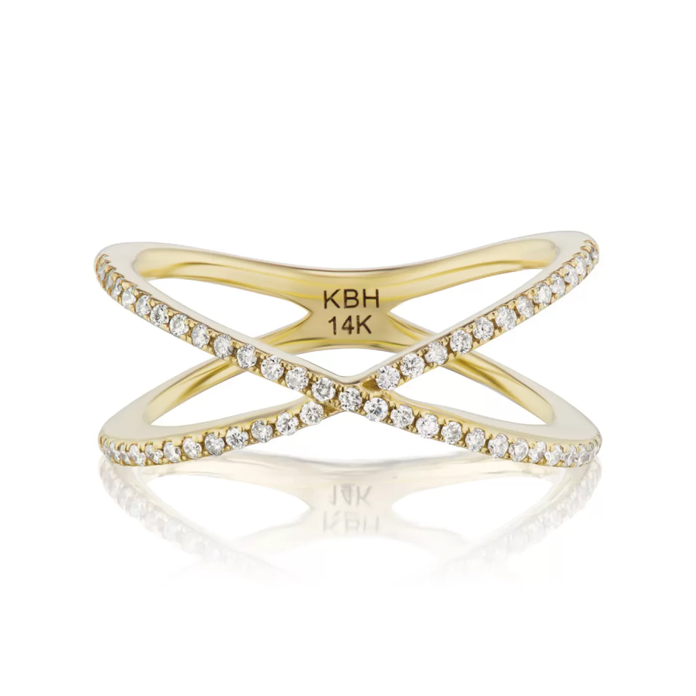 KBH Jewels Diamond X Ring Discount