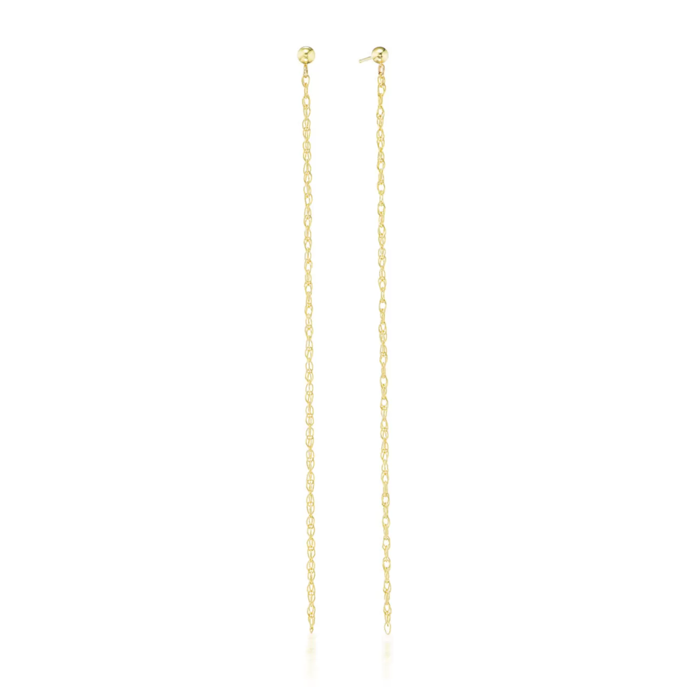 KBH Jewels Gold Chain Duster Earrings Yellow Gold Shop