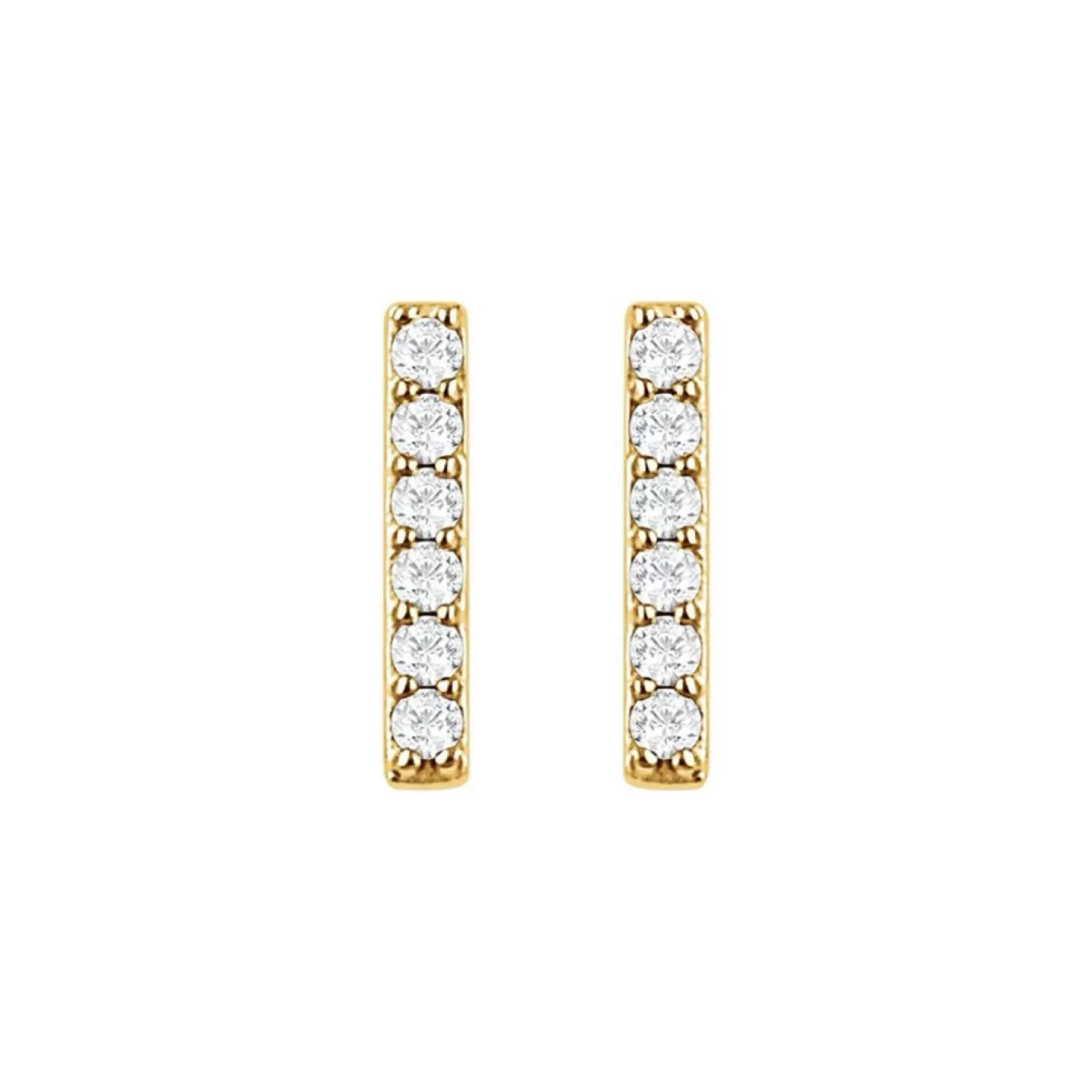 KBH Jewels Kate Mara x KBH Mini Diamond Bar Studs Fashion