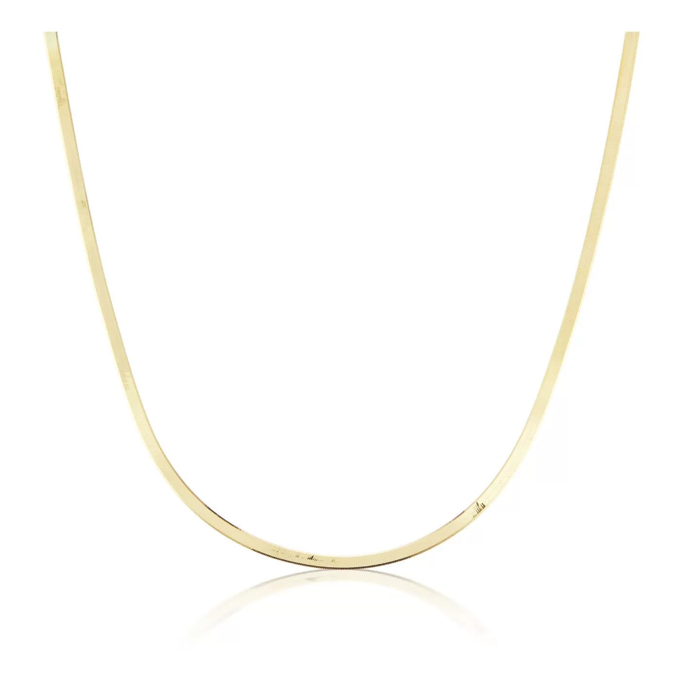 KBH Jewels Liquid Gold Herringbone Necklace 14K Yellow Gold Shop