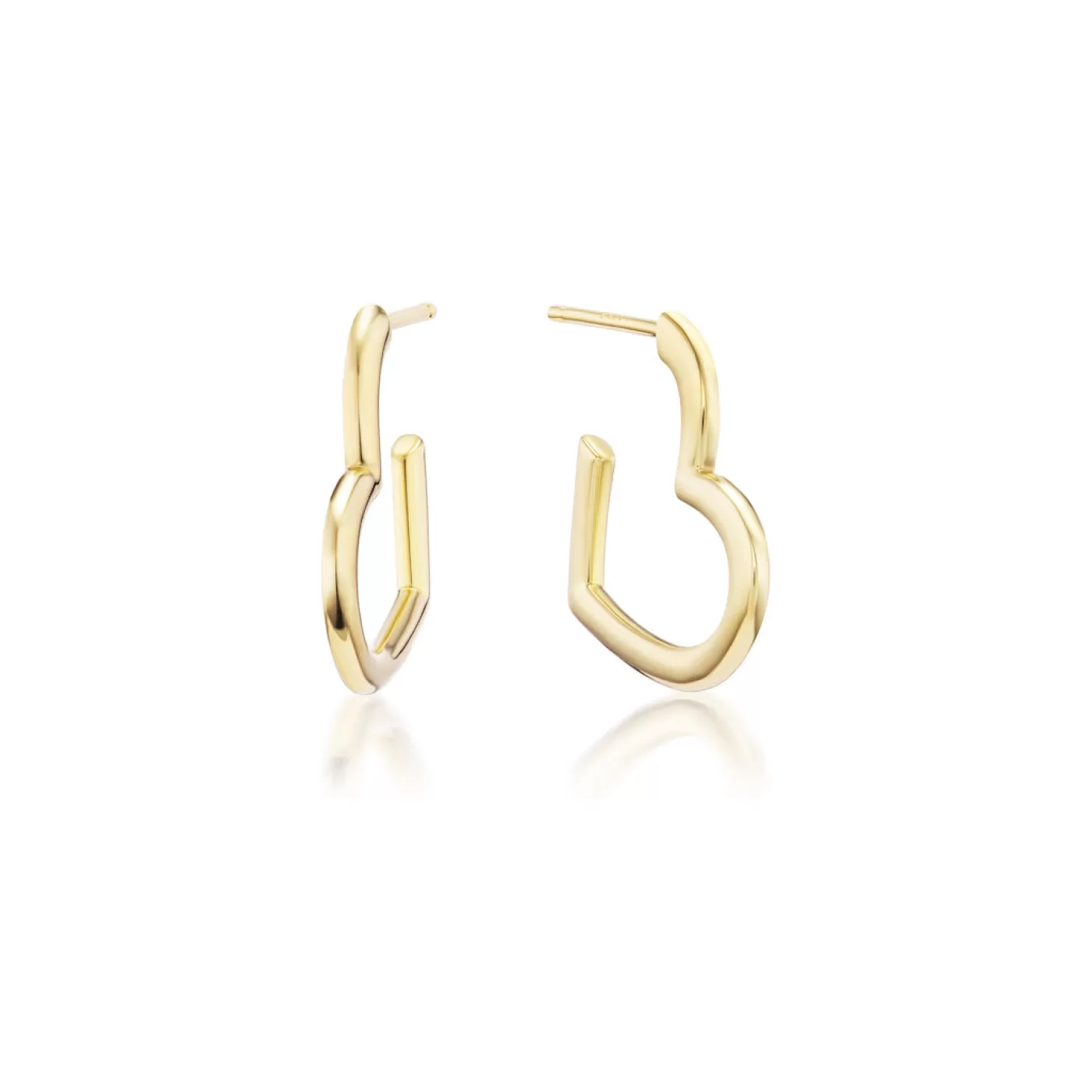 KBH Jewels Open Heart Hoops Fashion