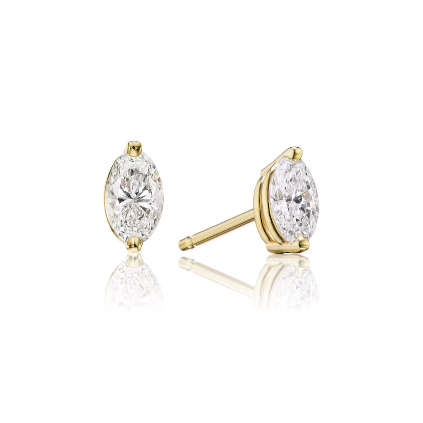 KBH Jewels Oval Diamond Studs Cheap