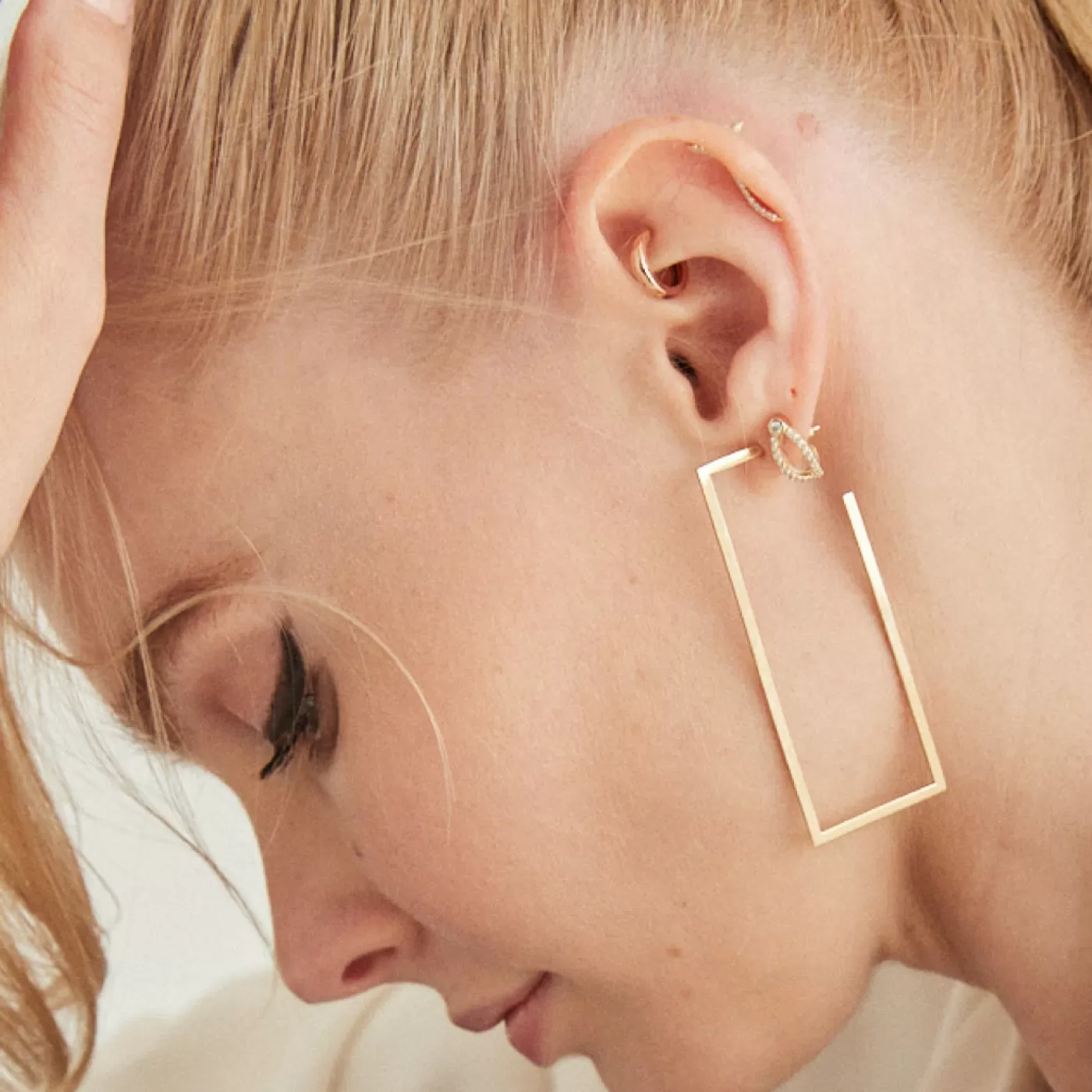 KBH Jewels Reclaimed Rectangle Hoops Shop