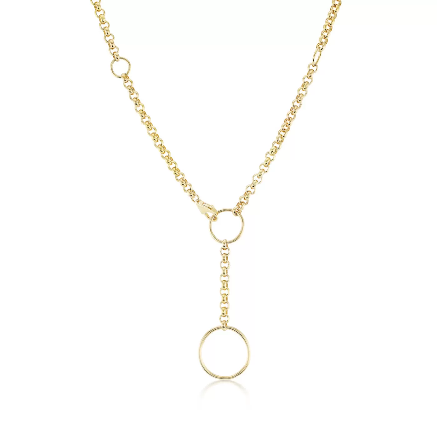 KBH Jewels Rolo Lariat Necklace 14K Yellow Gold Shop