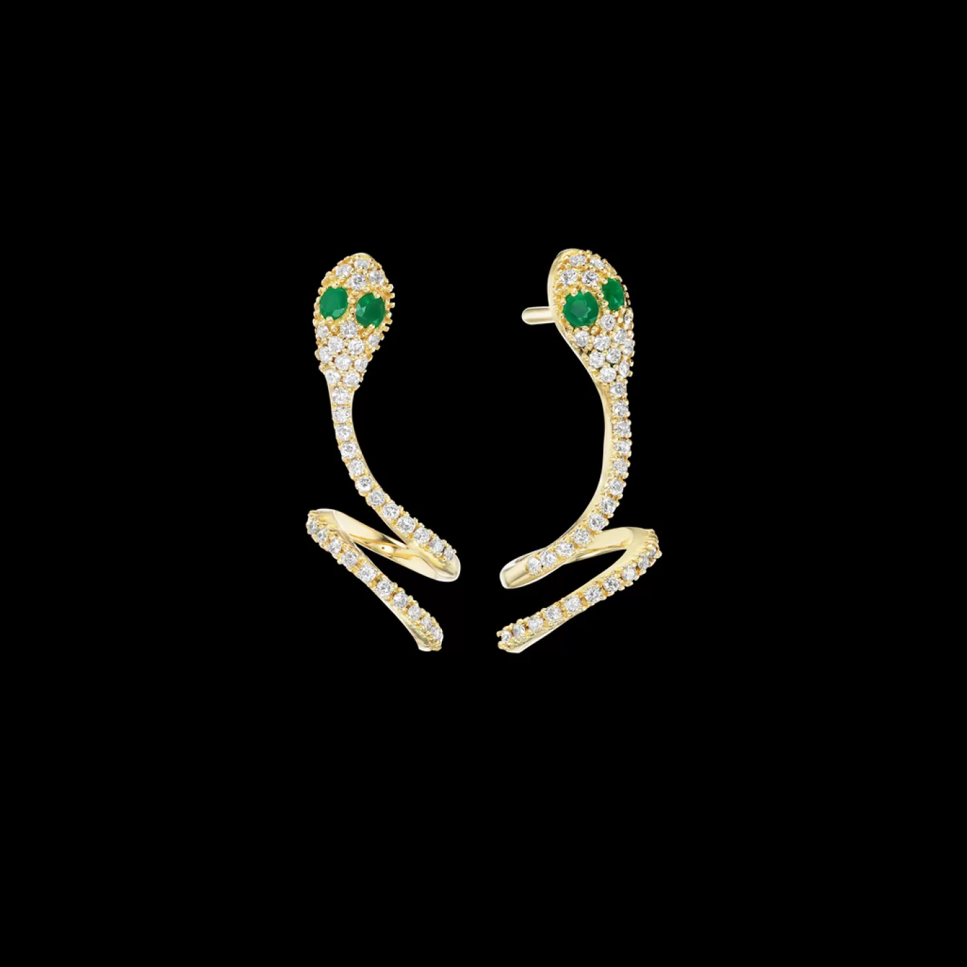 KBH Jewels Snake Eyes Studs 14K Yellow Gold Store