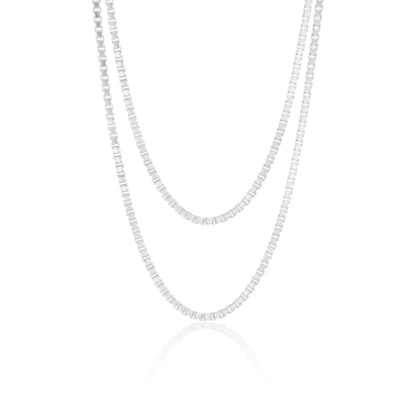 KBH Jewels Box Chain Necklace Sterling Silver Online