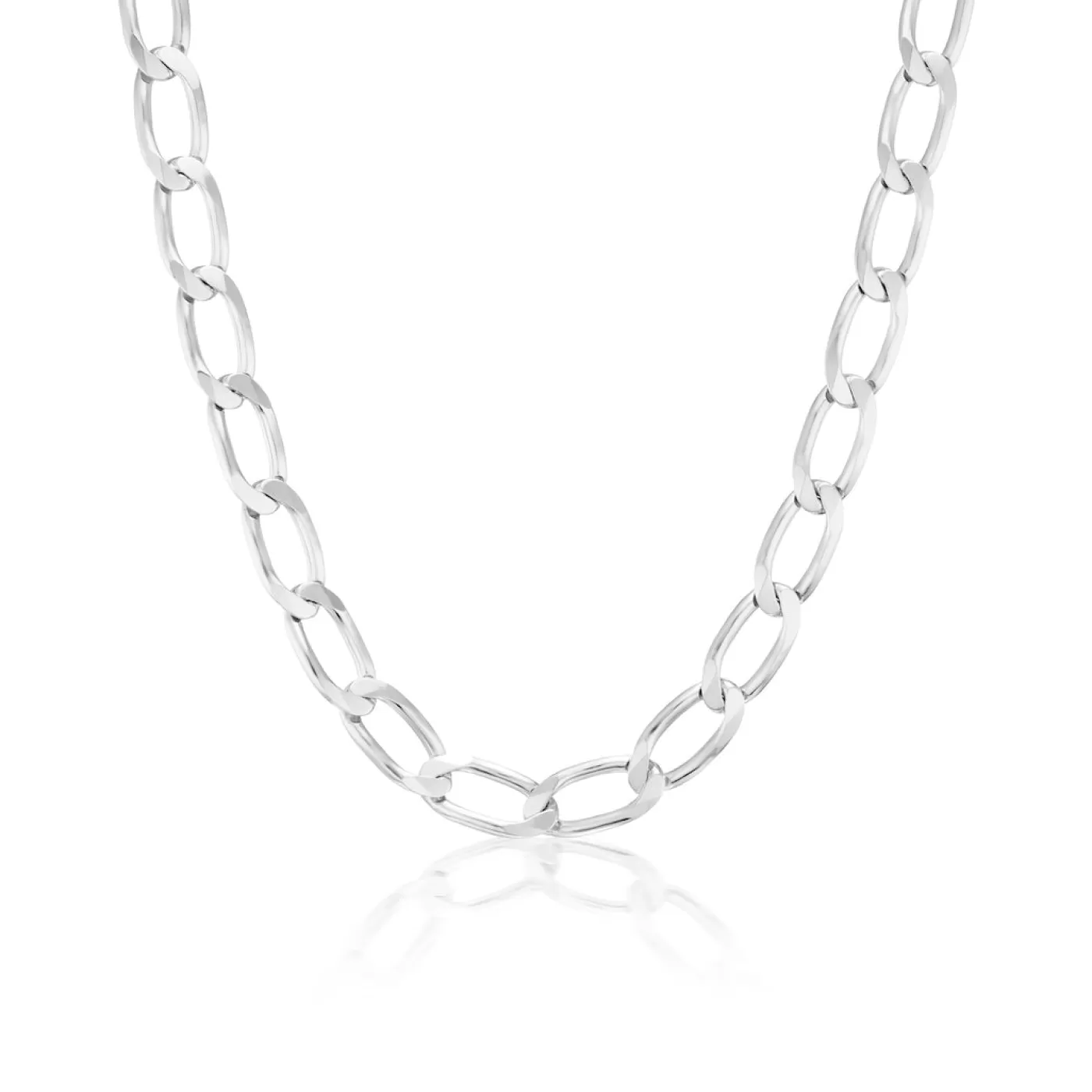 KBH Jewels Curb Chain Necklace Sterling Silver Clearance