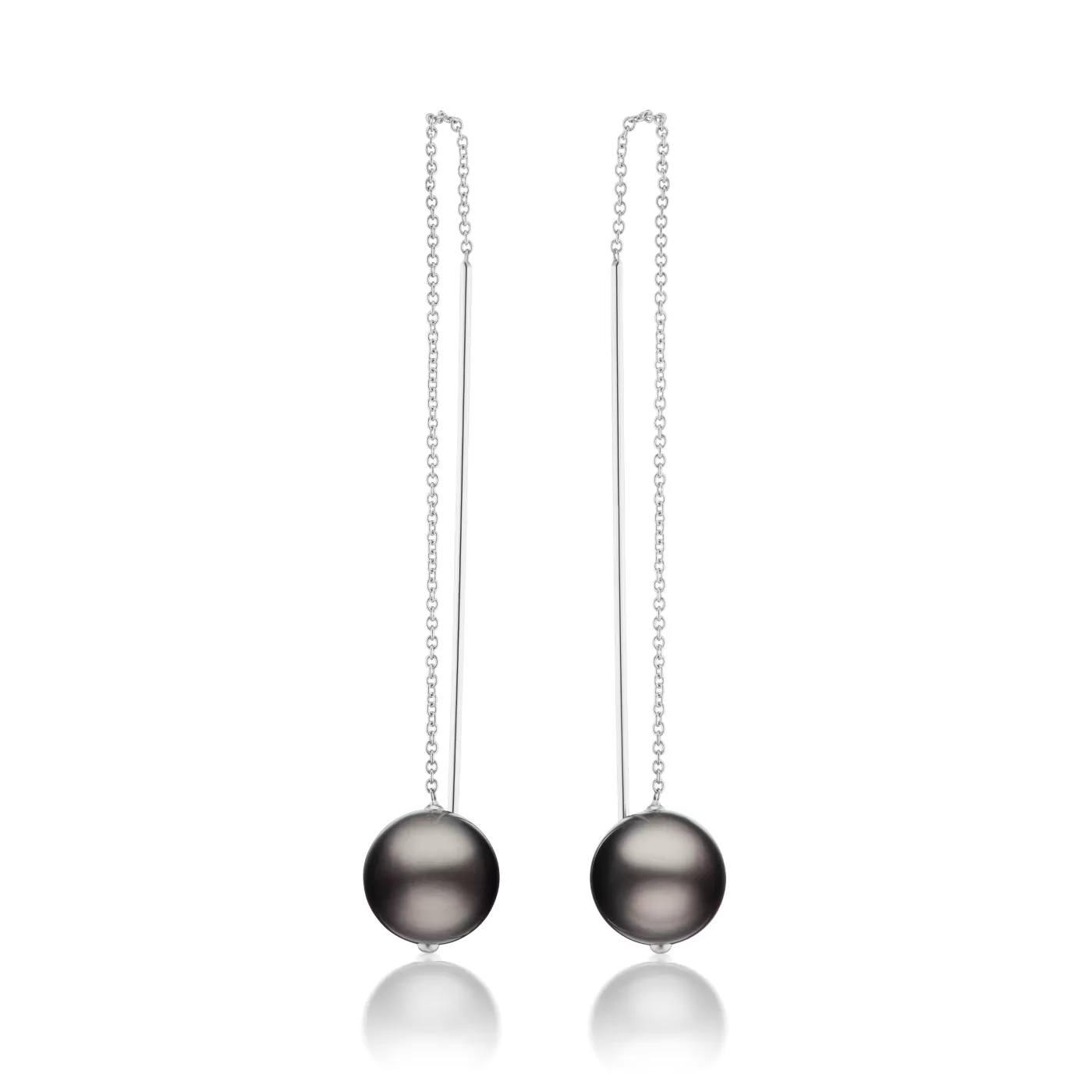 KBH Jewels Tahitian Black Pearl Threads White Gold Sale