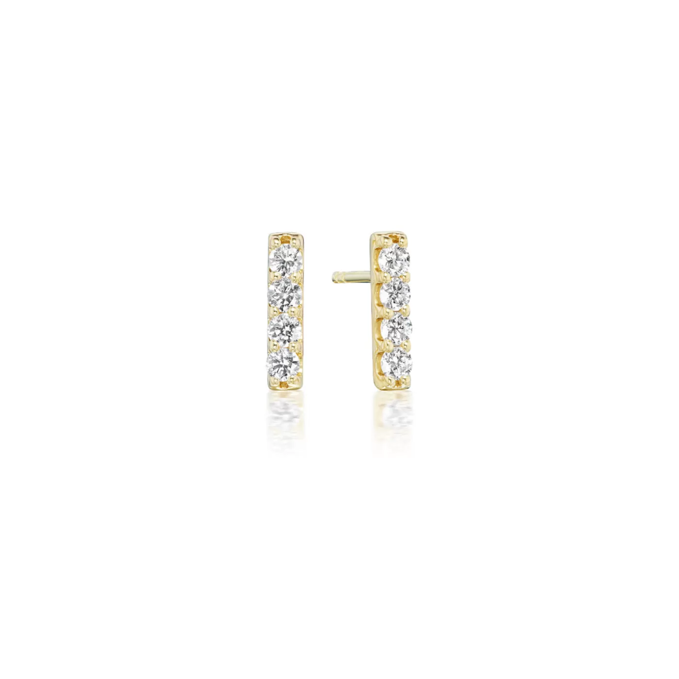 KBH Jewels Thick Diamond Bar Studs Clearance