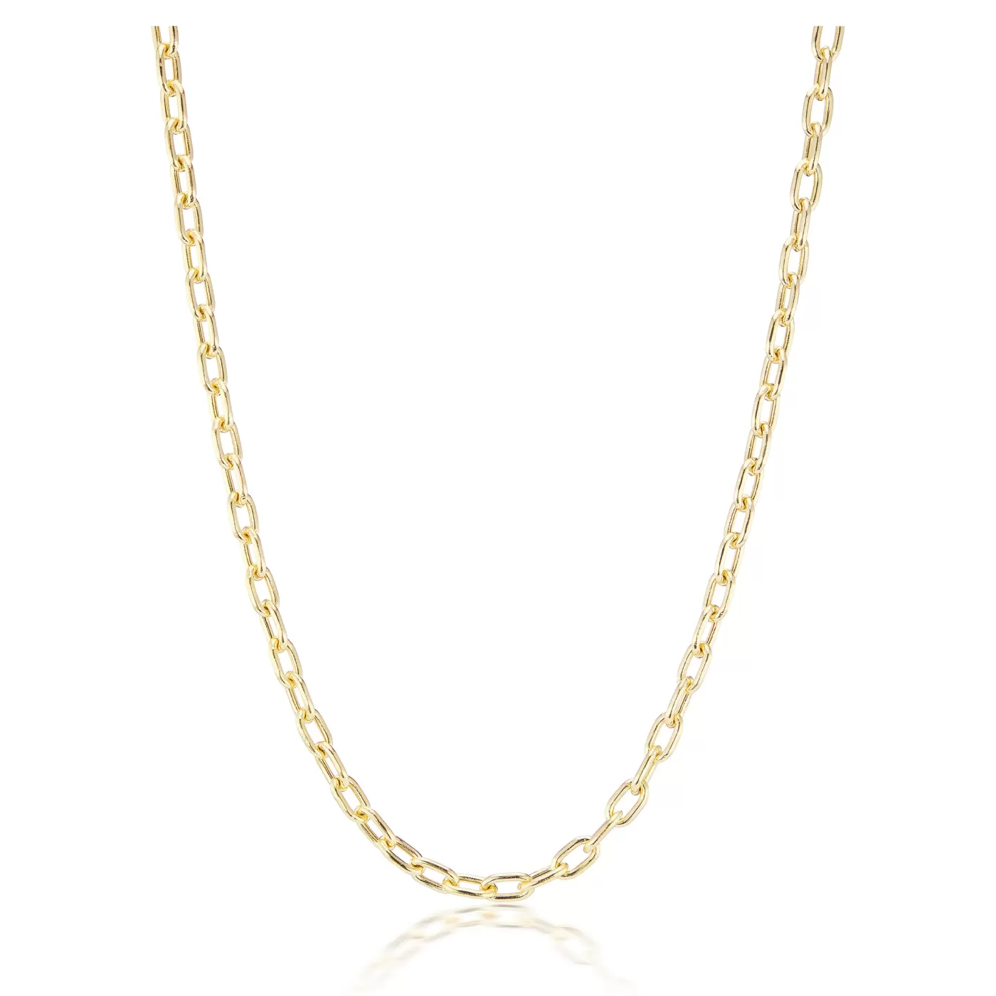 KBH Jewels Thick Elongated Link Necklace 14K Yellow Gold Cheap