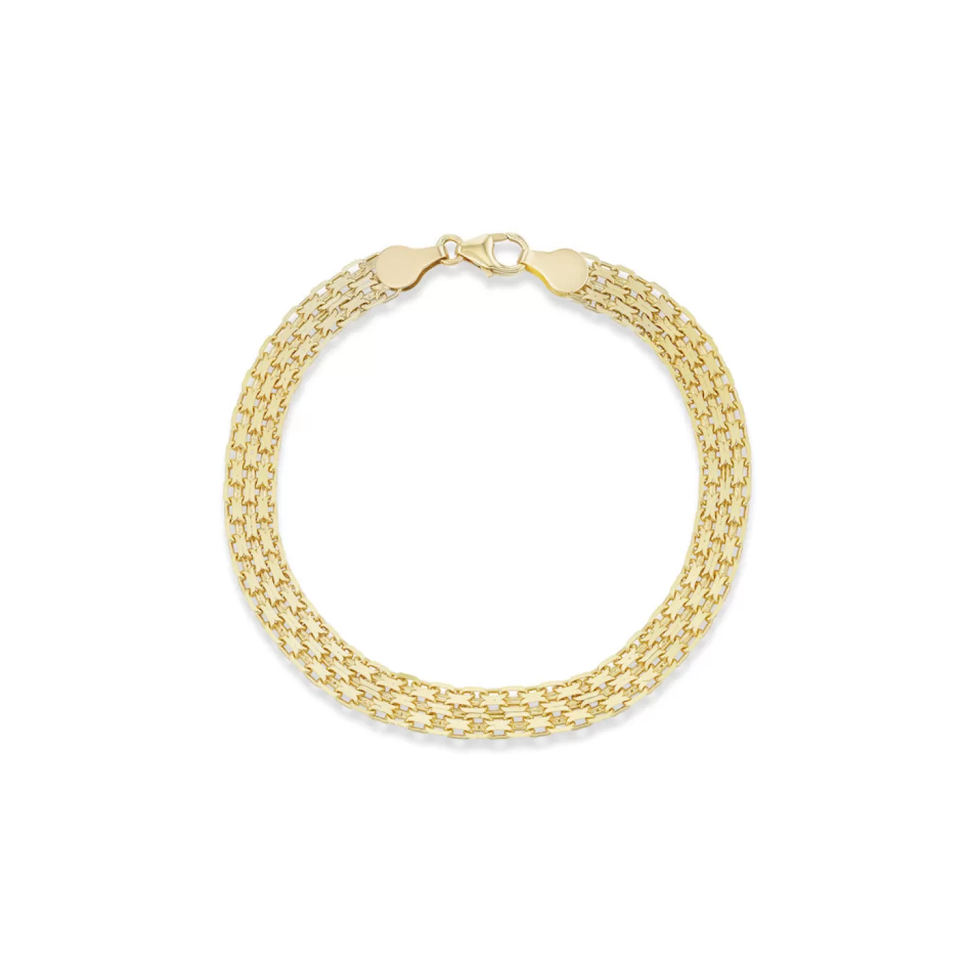 KBH Jewels Triple Bismark Bracelet 14K Yellow Gold Sale