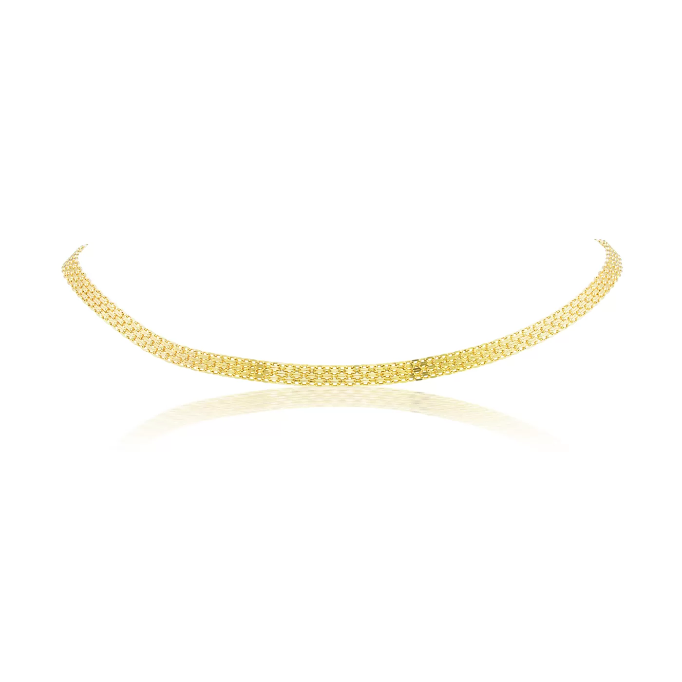 KBH Jewels Triple Bismark Choker 14K Yellow Gold New