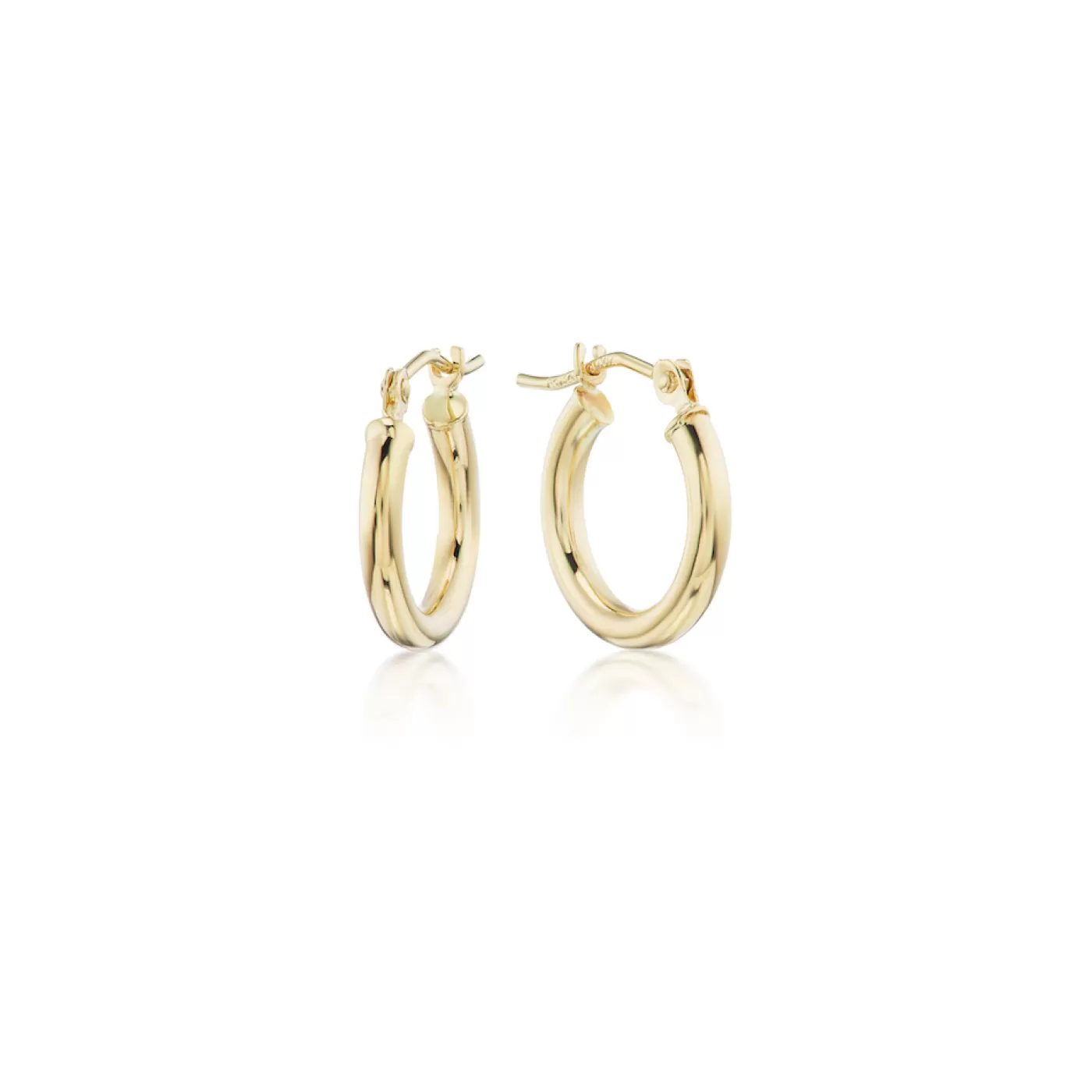 KBH Jewels Tube Hoops Huggie 14K Yellow Gold Store