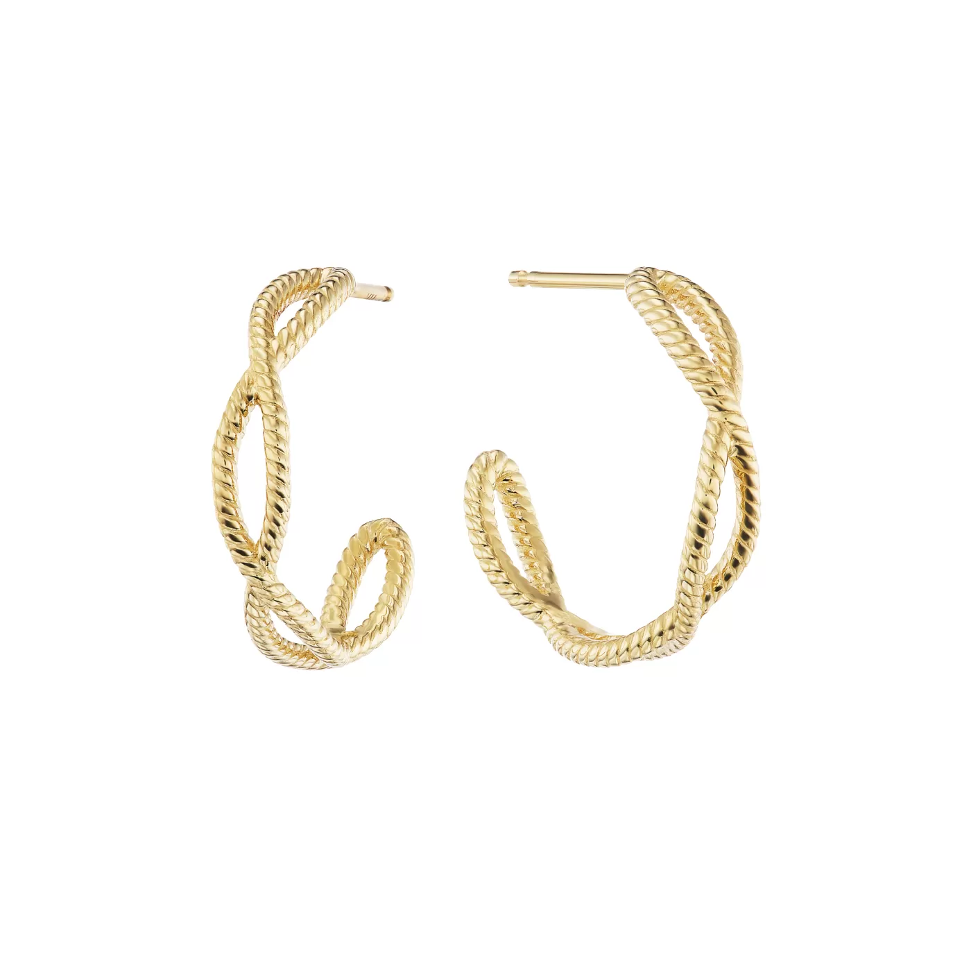 KBH Jewels Twisted Rope Double Infinity Hoops Flash Sale