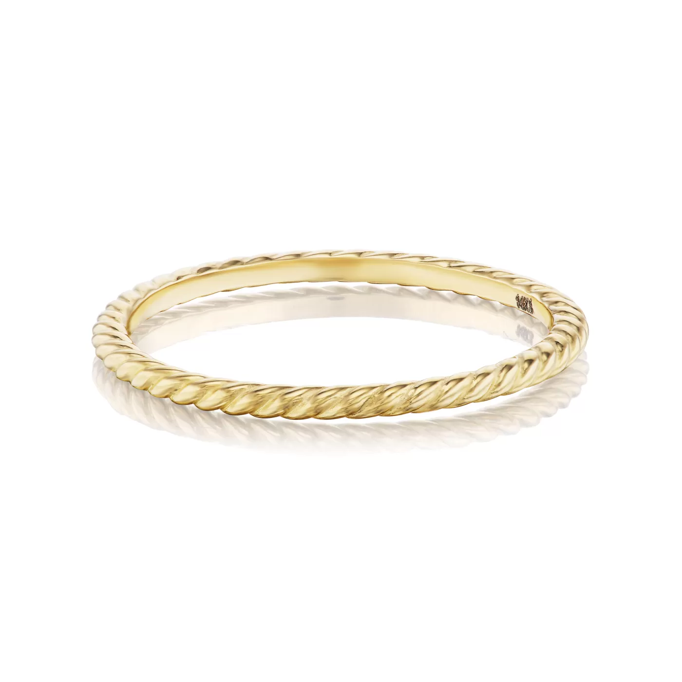 KBH Jewels Twisted Rope Ring 14K Yellow Gold Best Sale